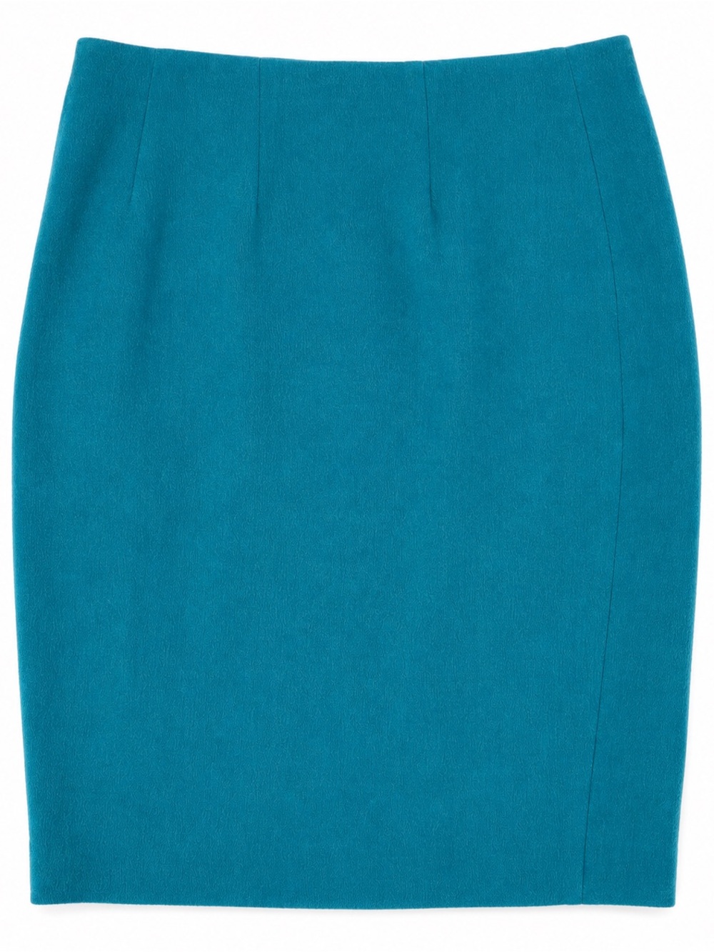 Kay Unger New York Women’s 6 Teal 100% Virgin Wool Pencil Skirt Lined Career